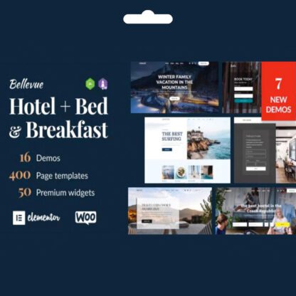 Bellevue Hotel + Bed and Breakfast WordPress Otel Rezervasyon Teması