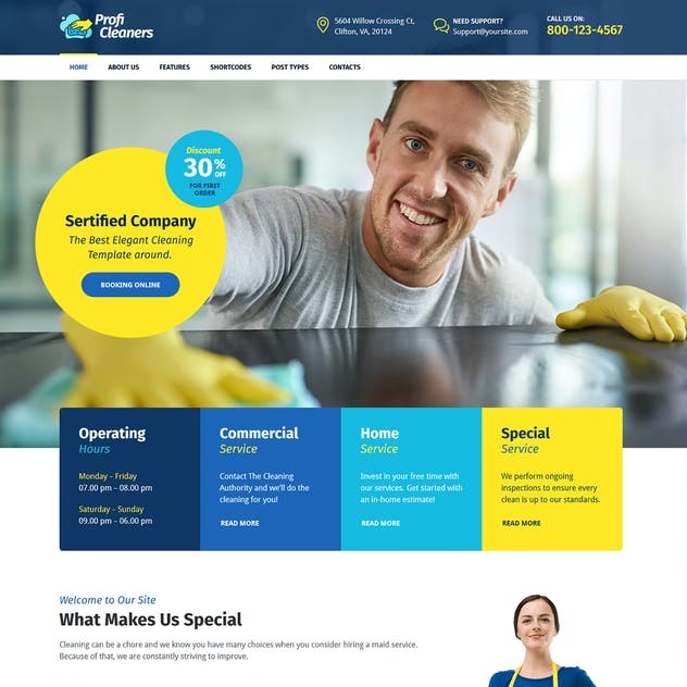 Cleanora – Temizlik Hizmetleri WordPress Teması