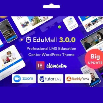 EduMall Professional LMS WordPress Okul Teması