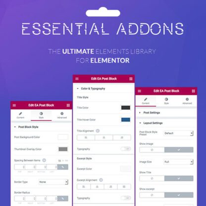Essential Addons WordPress Elementor Pro Widget Eklentisi
