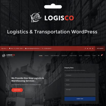 Logisco Logistics & Transportation WordPress Lojistik Teması
