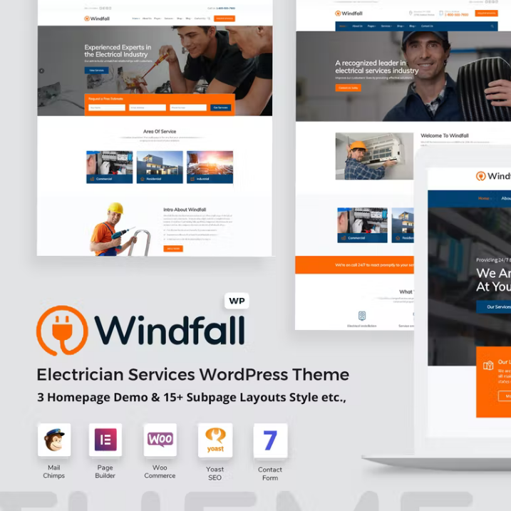 Windfall – Elektrikçi WordPress Teması