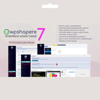 WPShapere WordPress Admin Teması